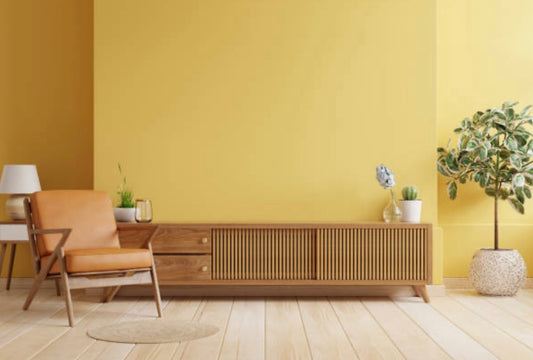 Mid-Century Modern Slatted Media Console